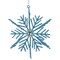 Northlight Glittered Snowflake Metal Christmas Ornament - 10" - Blue